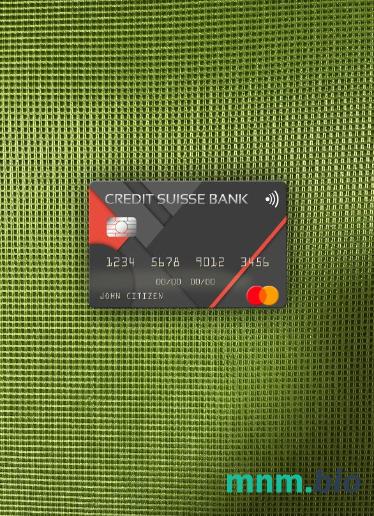 USA Credit Suisse bank wygląd zdjęcia mastercard skan PSD + zdjęcie